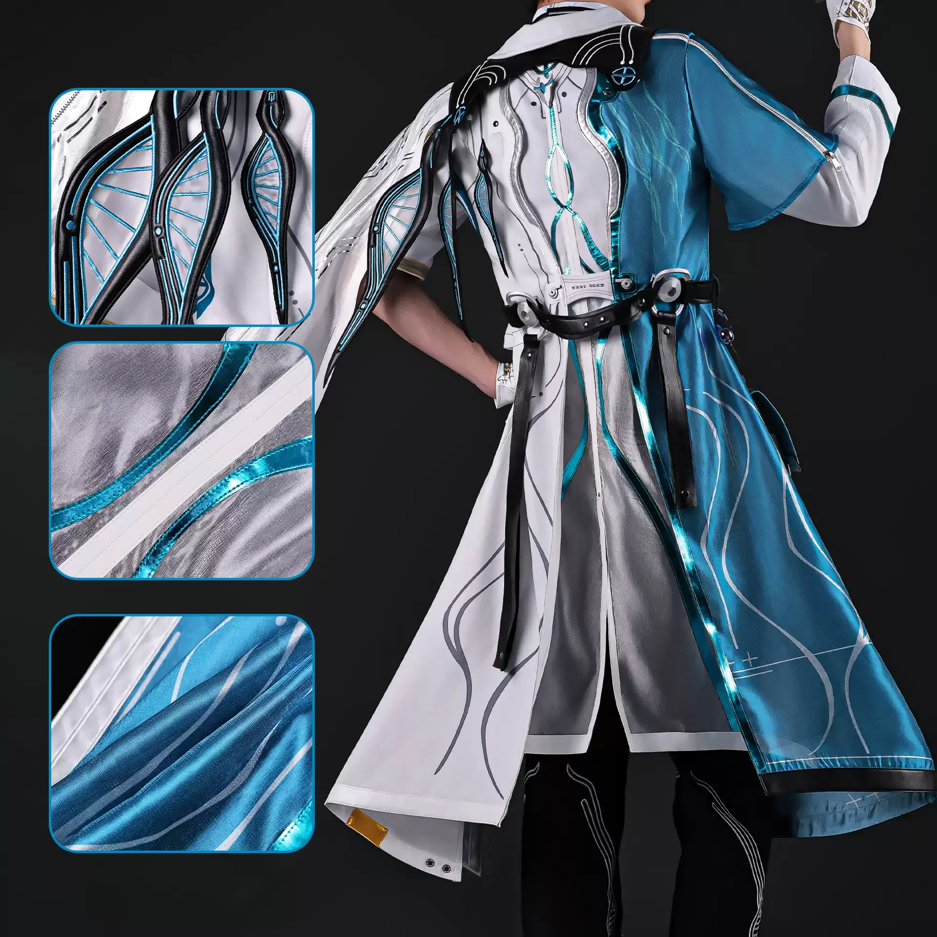 

Luuk Herssen Cosplay Costume Wuthering Waves Uniform Outfit Earrings Startorch Academy Halloween Women Girls Role Play Props Wig