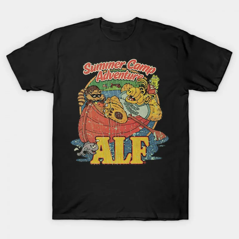 

0210 Alf Men's T Shirts Tv Comedy Gordon Shumway Sitcom Cat Series Alien Hipster Tee Short Sleeve 100% cotton All size tops