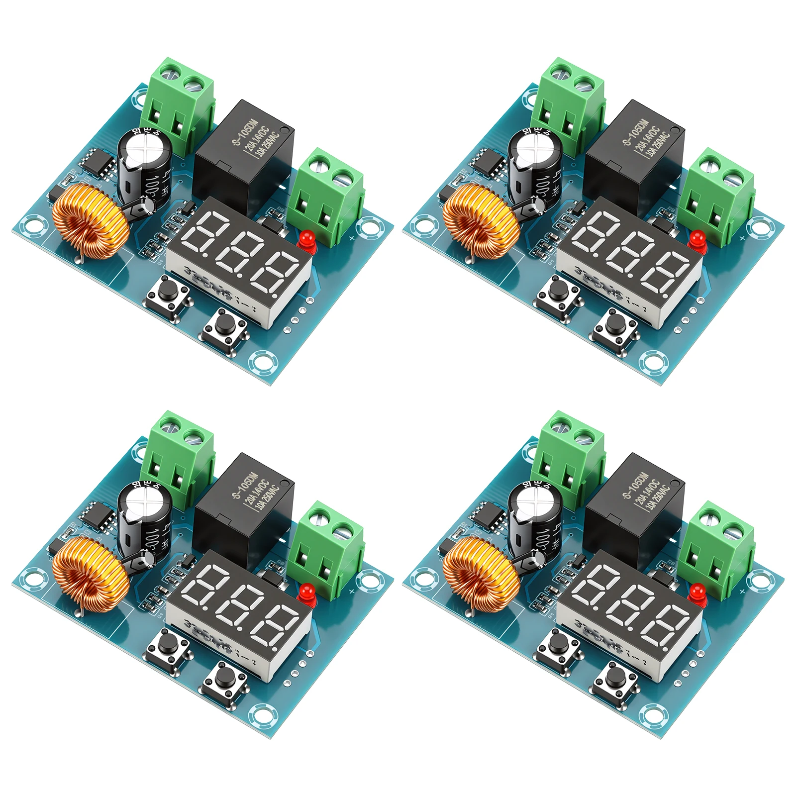 4Pcs XH-M609 Low Voltage Cutoff Protection Module Battery Over-Discharge Protection Module Digital Display Battery Auto Shutoff