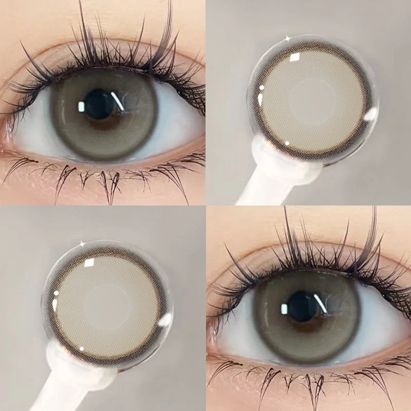 DuoXiu 1Pair New Freshly Colour Contacts Lenses Doll Natural Eye Lenses Dark Blue  Beauty Pupil Green Gray Lenses Free Shipping