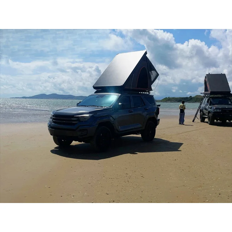 Factory Price New Design Ultra-Thin Light Weight Rooftop Camping Aluminum Roof Top Tent For Car