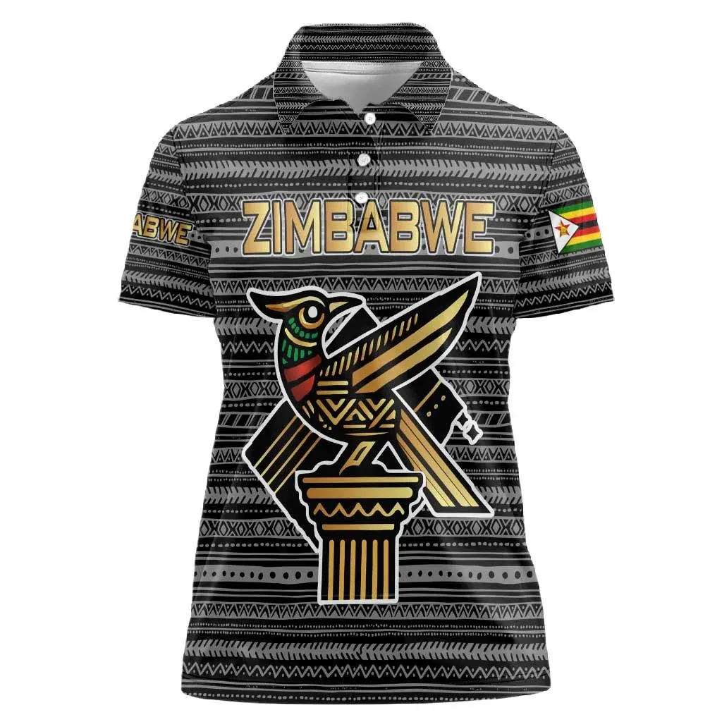 Sommerliche Street-Fashion-Oberteil: Traditionelles Simbabweisches Damen-Poloshirt mit Ethnischem Muster und Kurzen Ärmeln, Lässiges T-Shirt – Detail 4