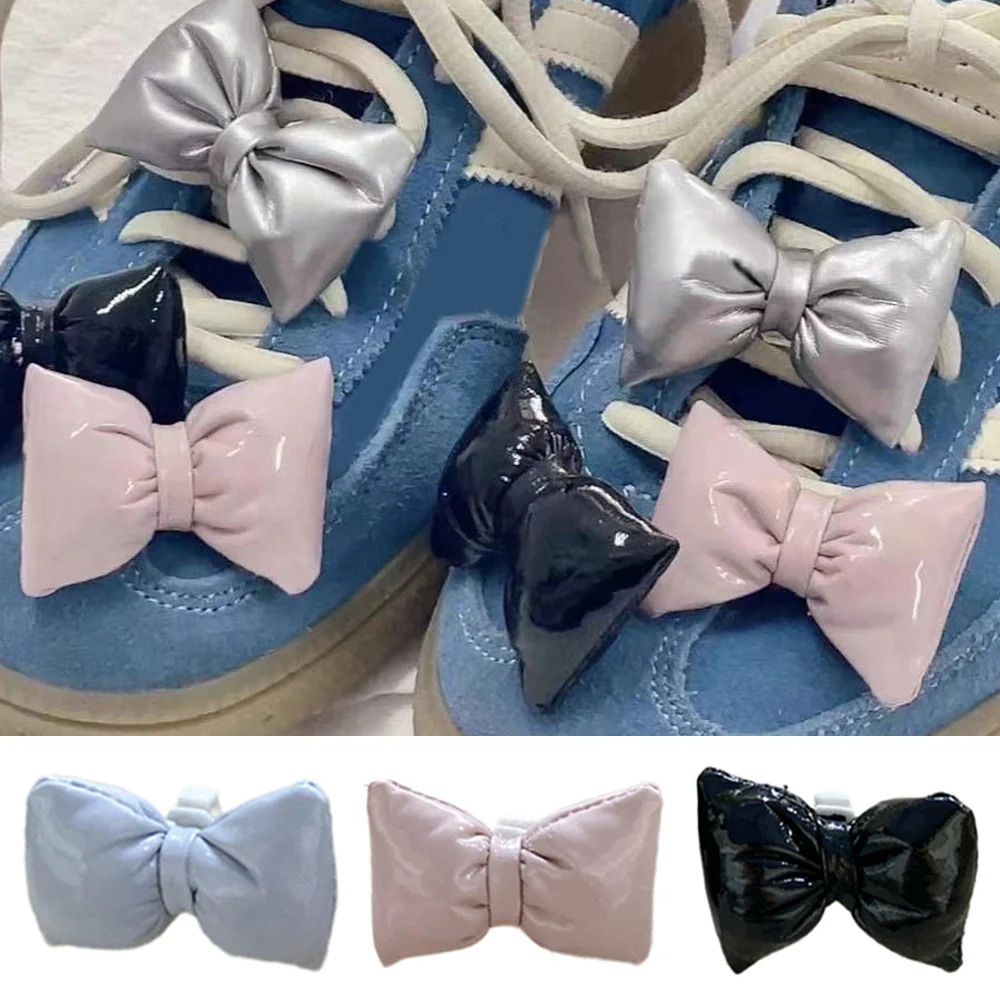 1 Pair Bow Shoes Buckle Colorful Bow Shoe Accessories DIY Shoe Decoration Gifts Fashion Exquisite Cute Bowtie Shoe Charms