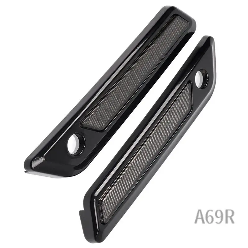 

A69R-2PCS Saddle Bag Hinge Latch Covers Parts Accessories For Touring Electra Road Street Glide 14-23