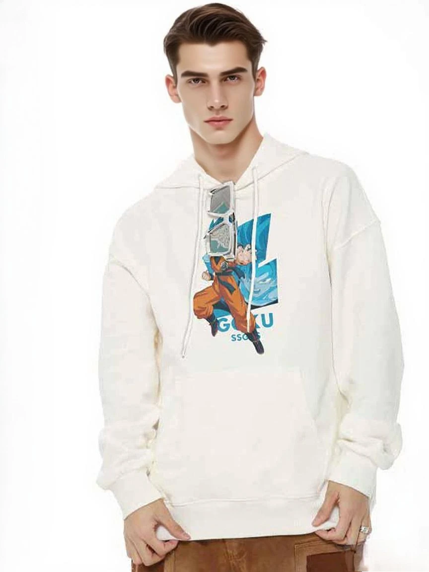 Moletom com capuz estampado bandai macio para homens e mulheres unissex mistura de algodão pulôver streetwear moda confortável top com capuz