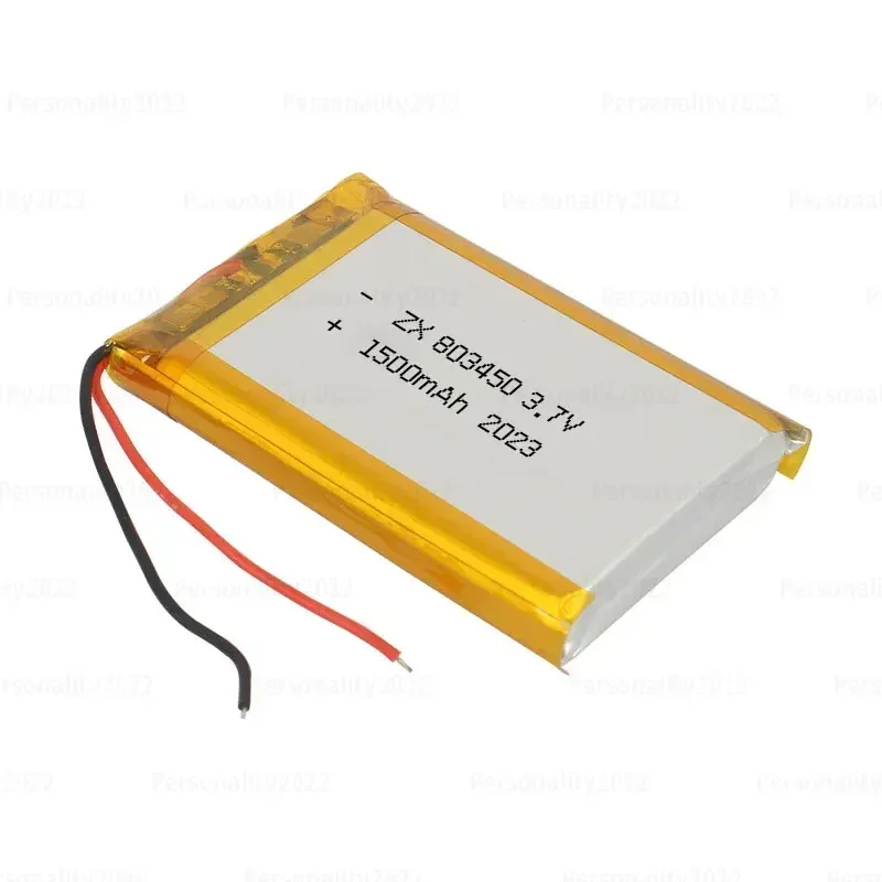 803450 1500mAh Lithium Battery 3.7V Lipo Polymer Rechargeable Batteries Ph-2.0 Socket for Massage Instruments Gps Navigator