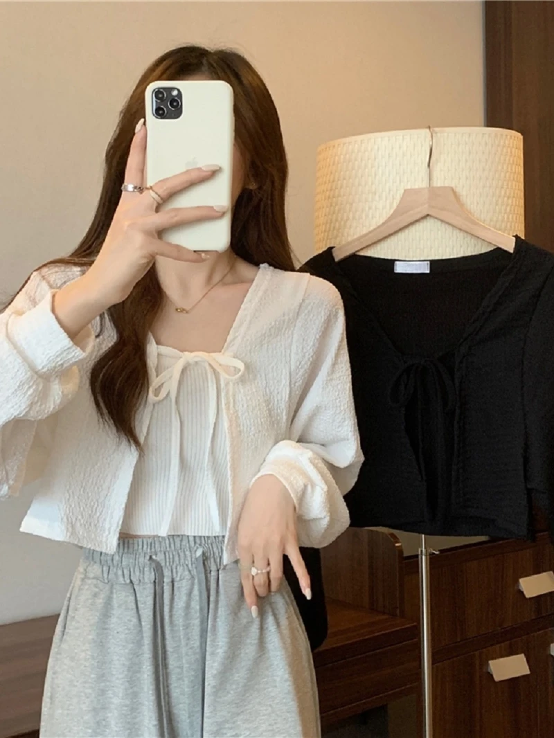 เสื้อคลุมไหมน้ำแข็ง Sweet Sle หรือเสื้อคลุม Svel สำหรับผู้หญิง ไซส์ใหญ่ ทรงหลวม ใส่สบาย ป้องกันแสงแดด เหมาะสำหรับใส่ไปทำงาน