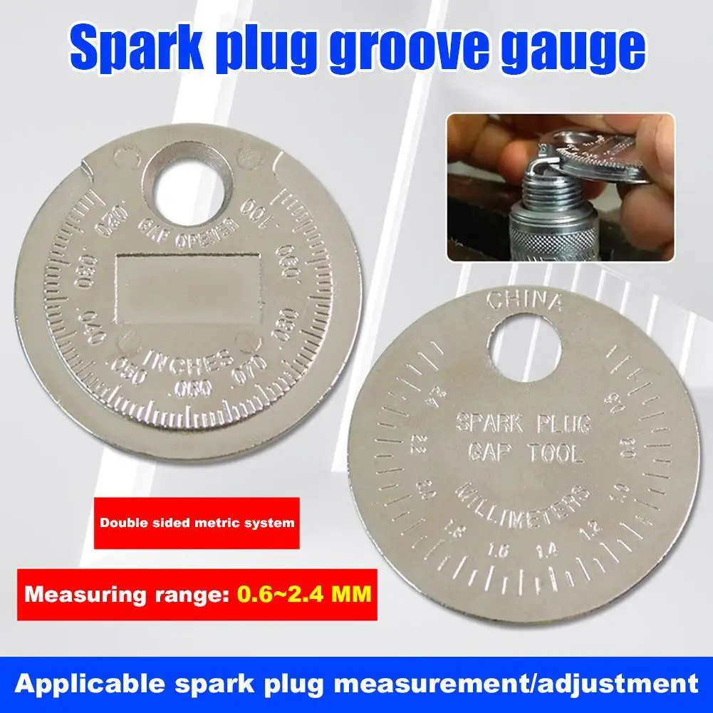 Spark Plug Tool Spark Plug Gauge Measuring Tool Wire Spark Plug Gauge Tool Scaled from 0.020 to 0.100 Inch(0.6-2.4mm)