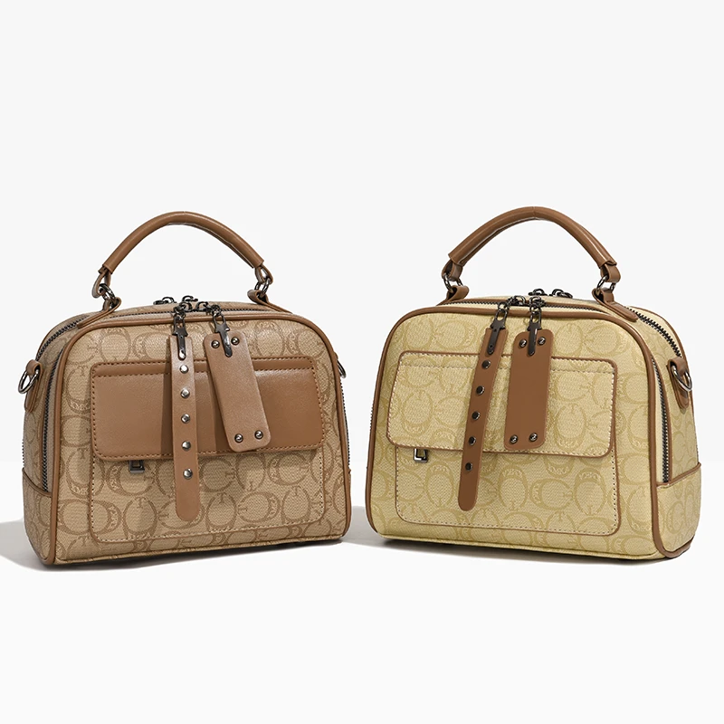 

Luxury Women's Handbag In Premium Leather, Timeless Classic And Elegant Featuring Gold-Tone Hardware For Sophistication
