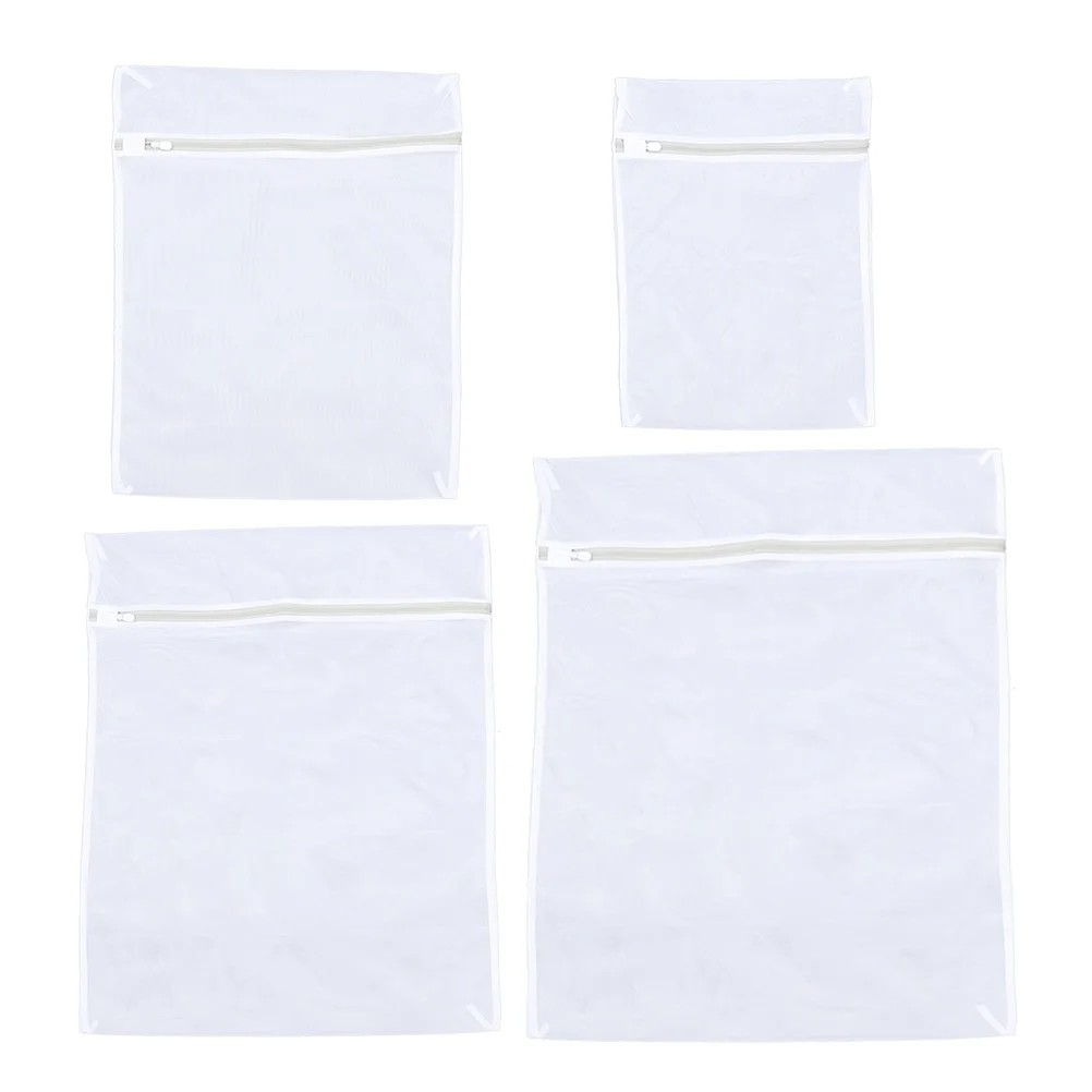 

4pcs Anti-deformation Protection Bags Mesh Laundry Bags for Delicate Clothes Sheets Lingerie Bras Underwear Baby