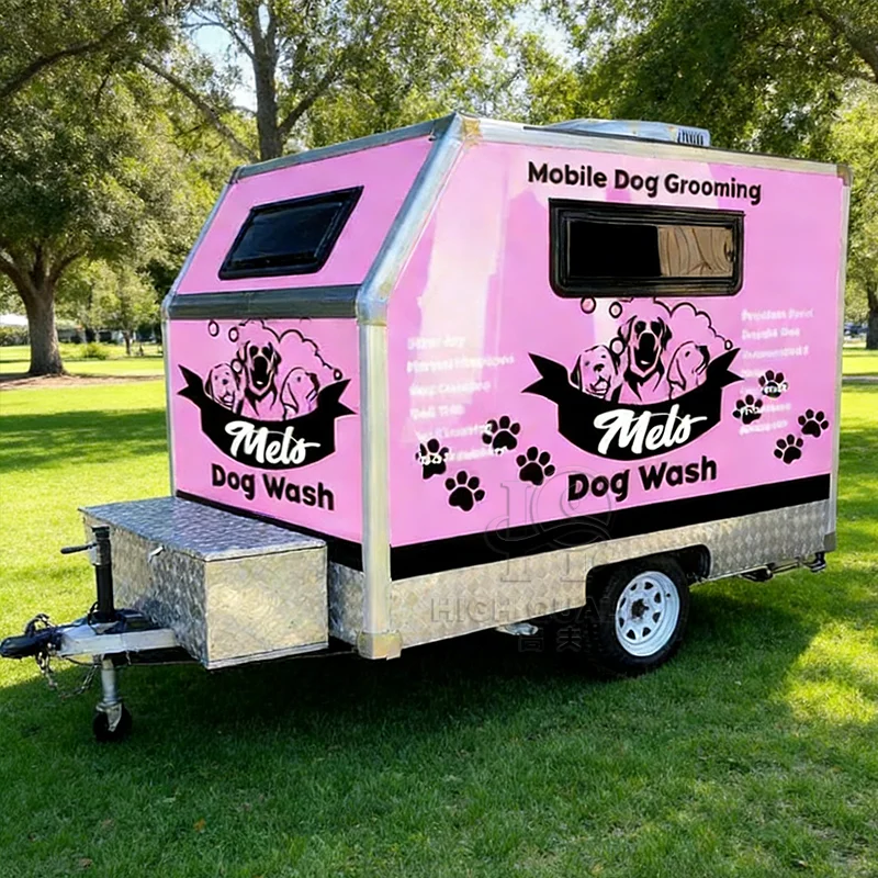 Fiberglass Mobile Camper Trailer Converted Dog Grooming Unit Lightweight And Durable Pet Salon On Wheels