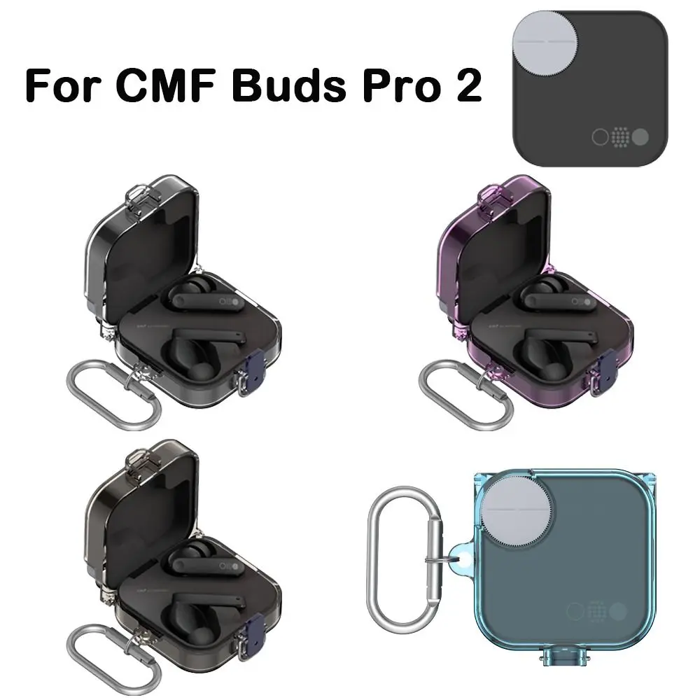 New TPU Earphone Protective Case Transparent Shell Clear Cover Security Lock Earphone Accessories Protector for CMF Buds Pro 2