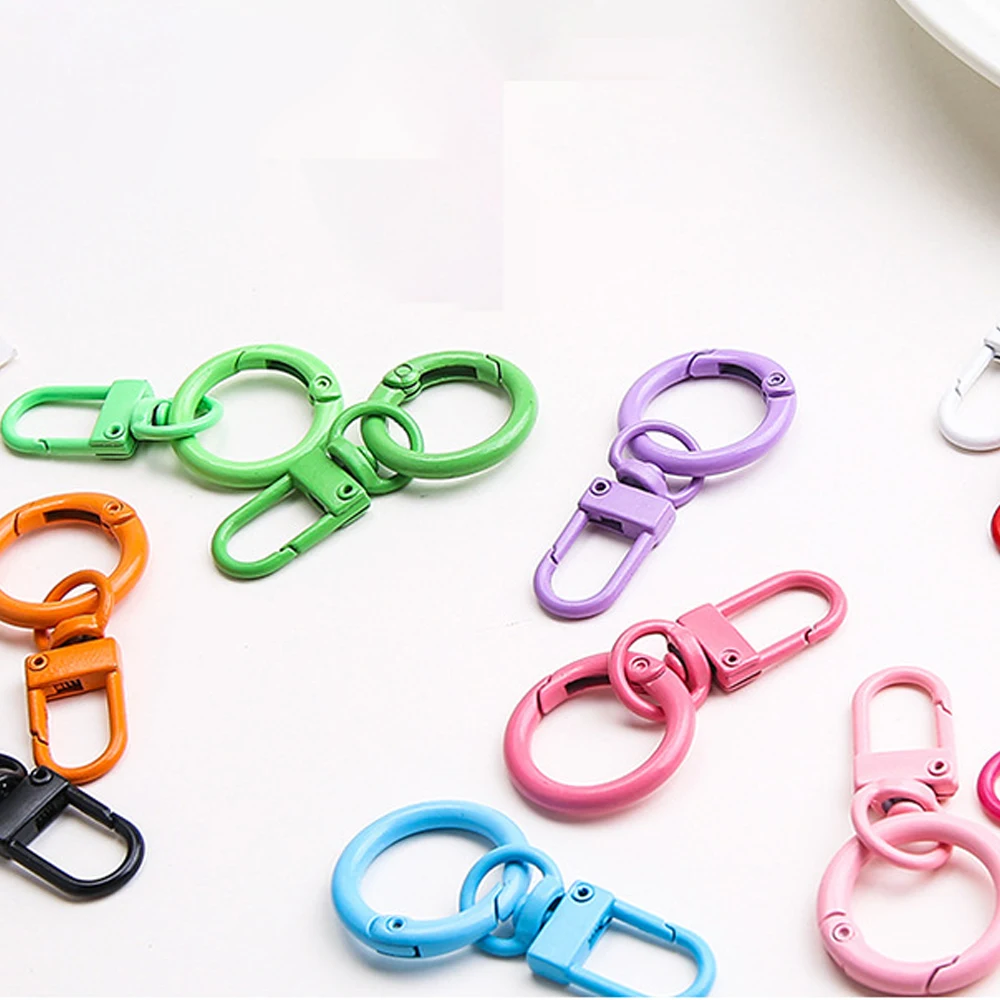 5 stücke Metalle Bunte Frühling Schlüsselring Schnalle Haken Schlüsselbund Karabiner Für DIY Schmuck Machen Liefert Zubehör Erkenntnisse Handwerk – Detail 4