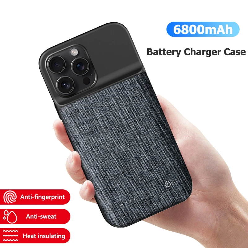 6800mAh Battery Charger Case External Battery Pack for iPhone 15 14 13 11 pro max 12 Mini X XR XS Max Power Bank Charging Case view 3