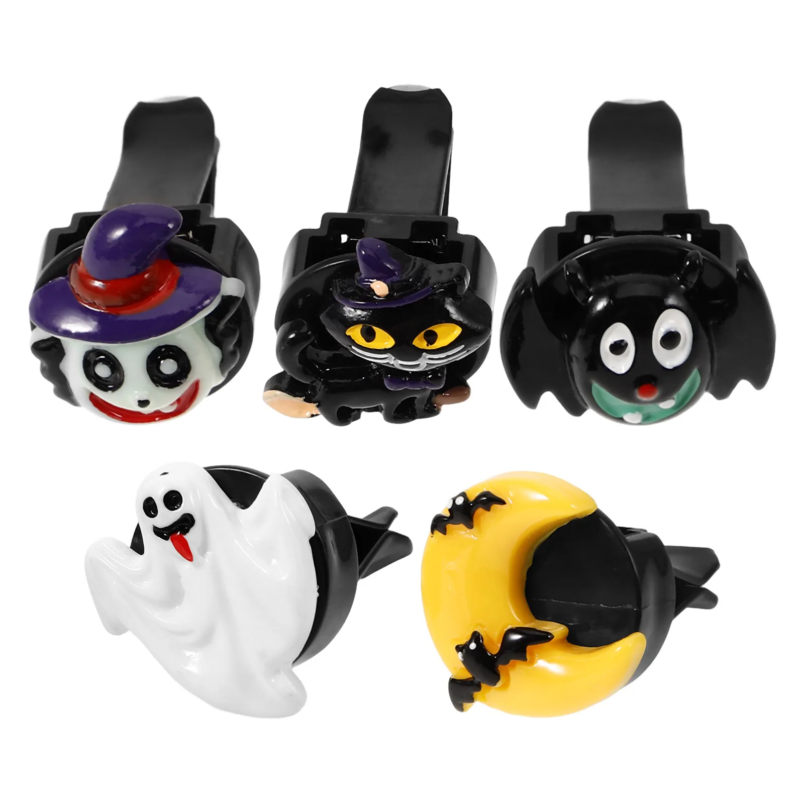 

6pcs Car Vent Clip Air Freshener Resin Decorations Clips Halloween Themed Long Lasting Aromatherapy Car Air