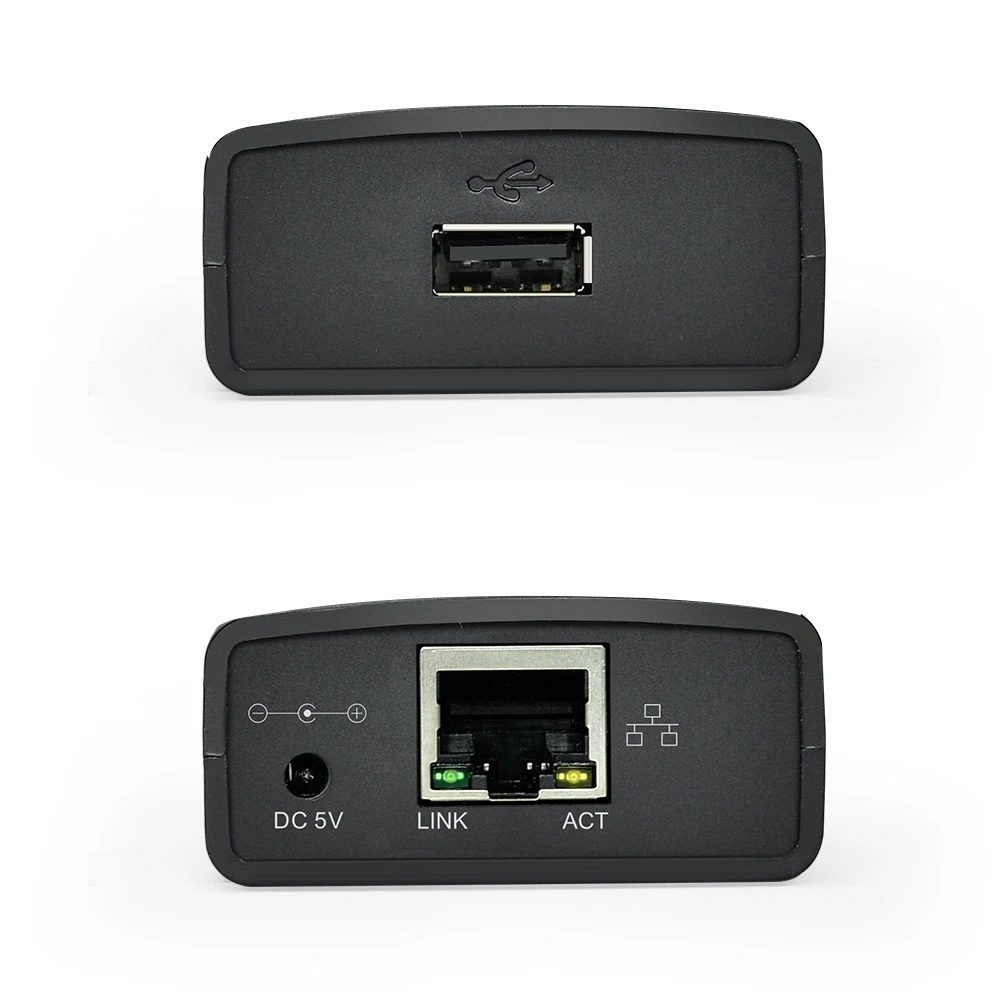 Wavlink USB 2.0 LRP Server di stampa Condividi a LAN Stampanti di rete Ethernet Adattatore di alimentazione HUB USB Server di stampa di rete da 100 Mbps US