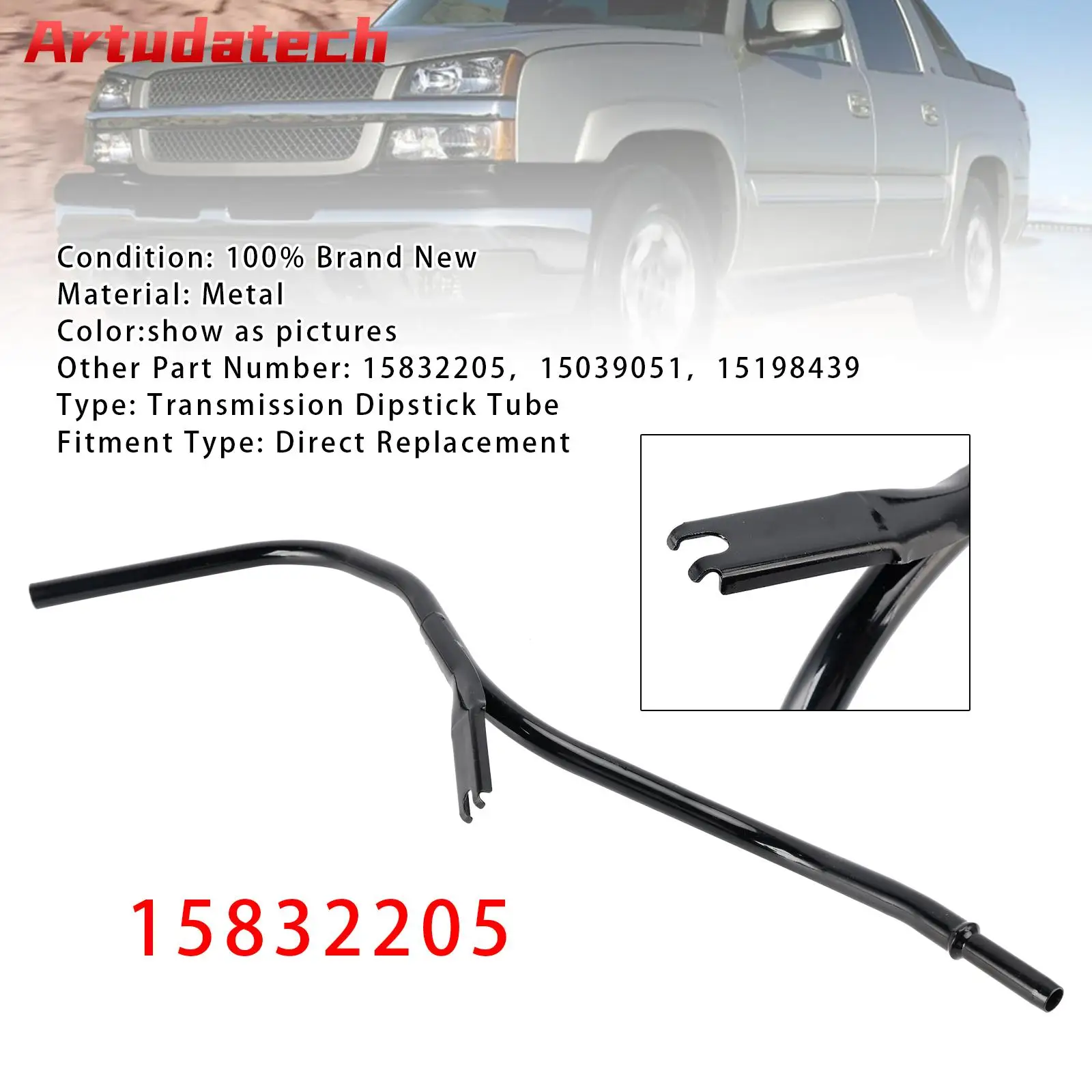 

Трубка-щуп для измерения уровня трансмиссионной жидкости Artudatech 4L80E, артикул 15832205, для грузовиков/внедорожников LS с трансмиссией 4L80, 2001-2007 гг.