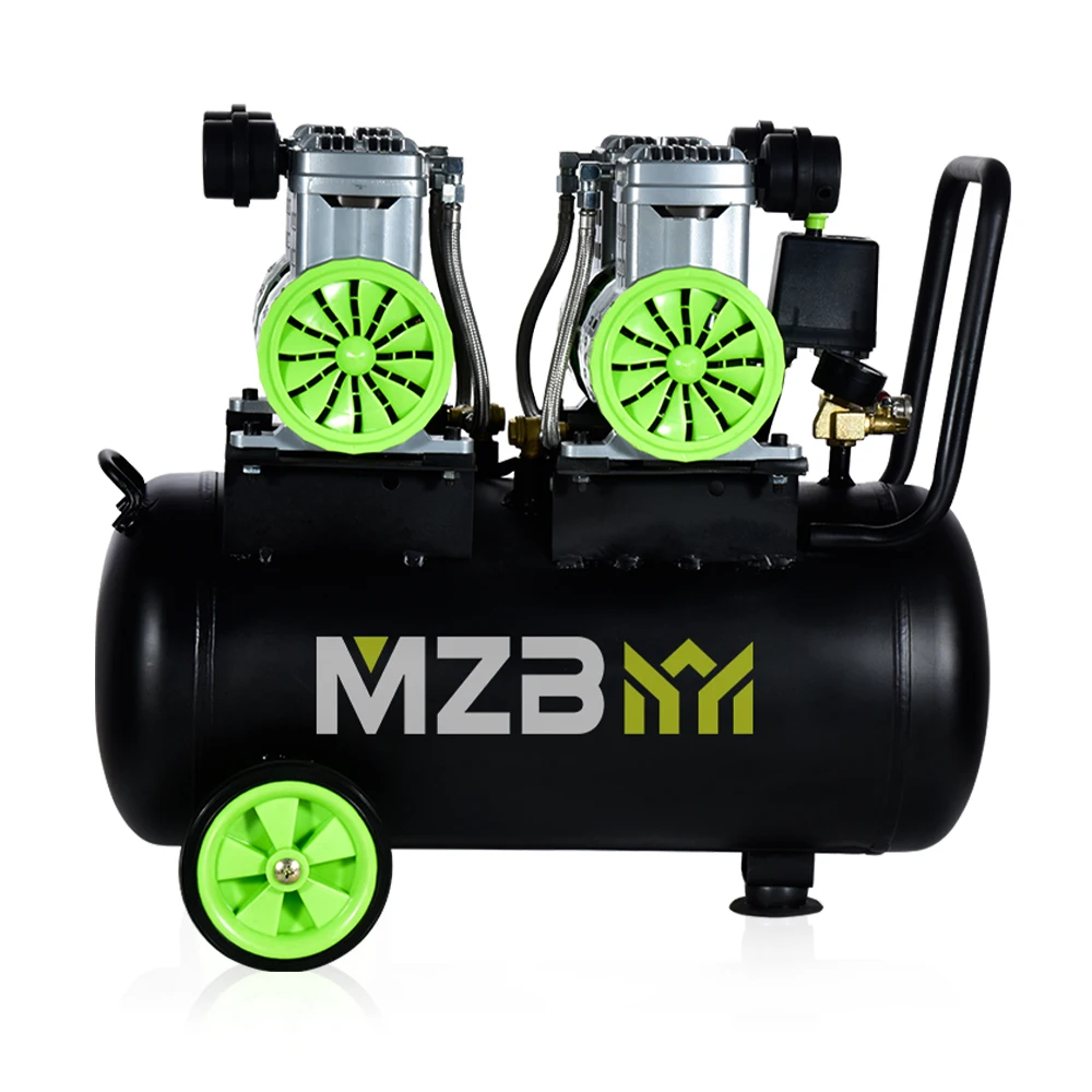 High Quality 50l Portable Silent Mini Oil Free air Compressor