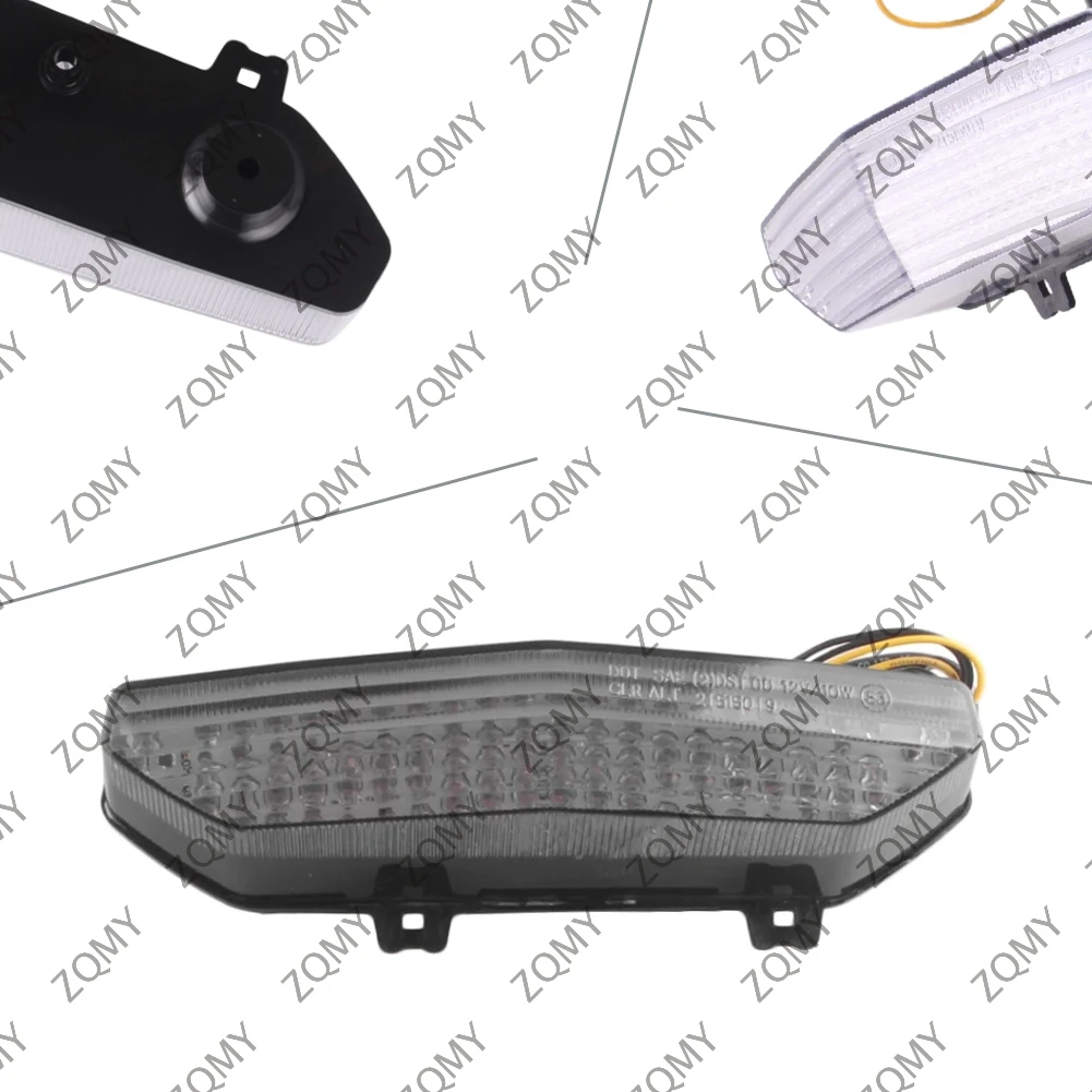 Feu arrière LED E-Mark pour KAWASAKI NINJA ZX-6R 07-08 & CONCOURS 14 08-10 & GTR1400 07-14, clignotant et feu stop