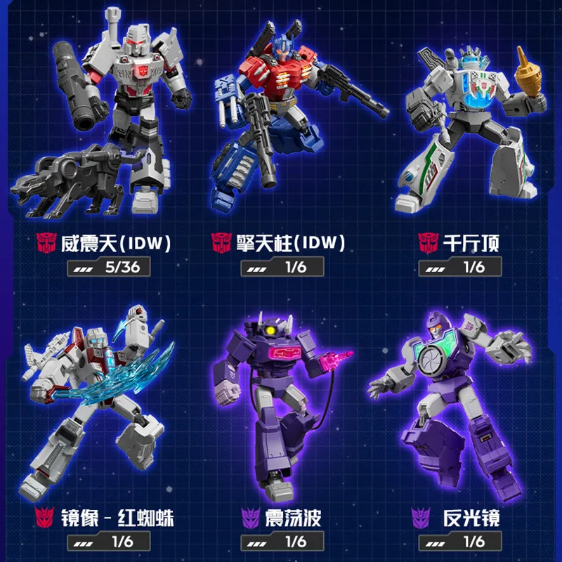 ブロキーズ変身オプティマスプライムメガトロンスタースクリームショックウェーブビューファインダーアクションフィギュアモデル組み立ておもちゃブラインドボックスギフト