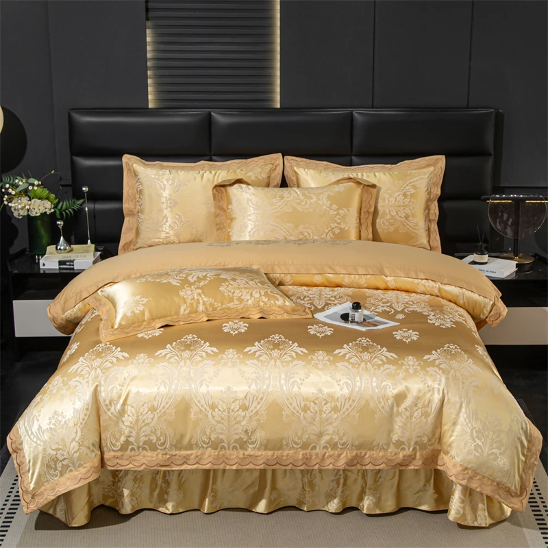 Embroidery Quilt Cover - Conjunto de Cama de Luxo Europeu