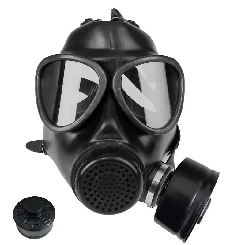 Full face reusable respirator survival nuclear chemical mask with professional filter
