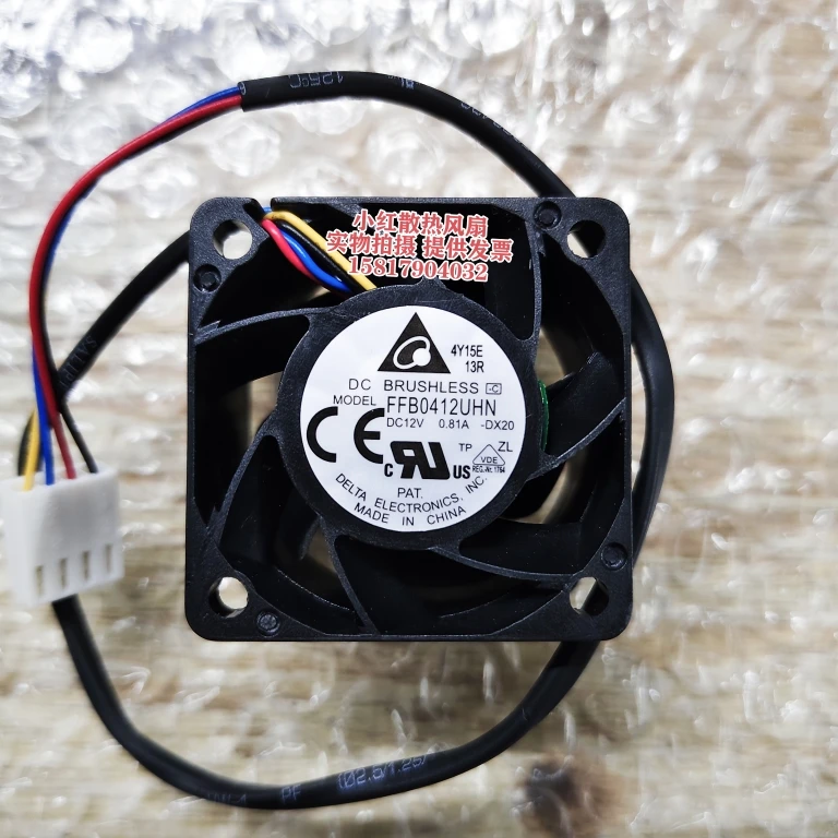 Delta Electronics FFB0412UHN DC 12V 0.81A 40x40x28mm 4-Wire Cooling Fan