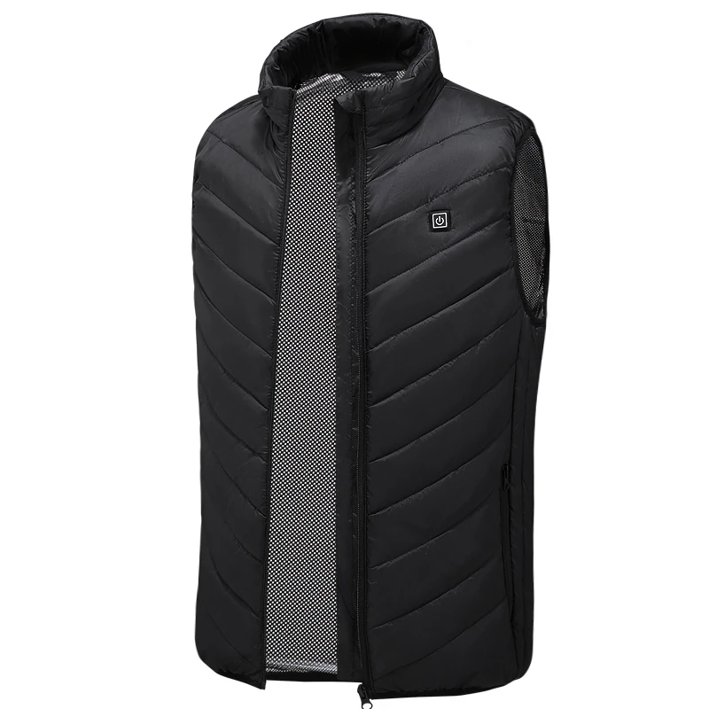 HV-02 Unisex 2 Places Heating Vest 3-Gears Heated Jackets USB Electric Thermal Clothing Winter Warm Vest Outdoor Heat Coat Cloth