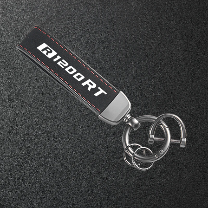 For BMW R1200RT R1200 RT R 1200RT Motorcycle Keyring High-Grade Leather Suede Keychain Accessories