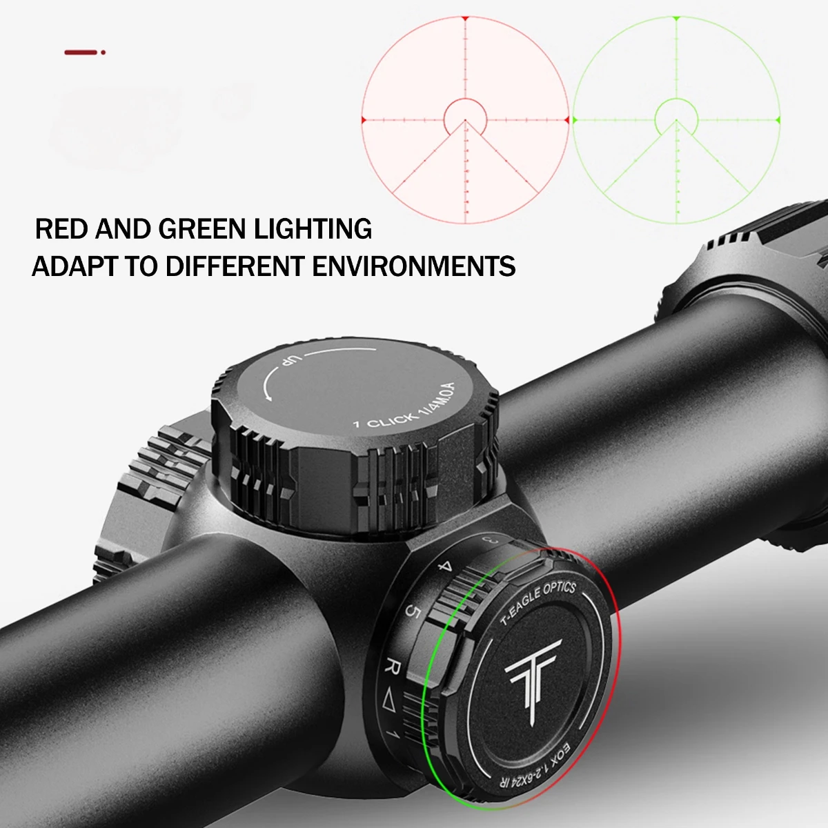 EOX1.2-6 X24 IR Tactical Scope Optical Adjustable Shooting Riflescope Hunting & Competitive Telescopic Sight 11mm/20mm Rail
