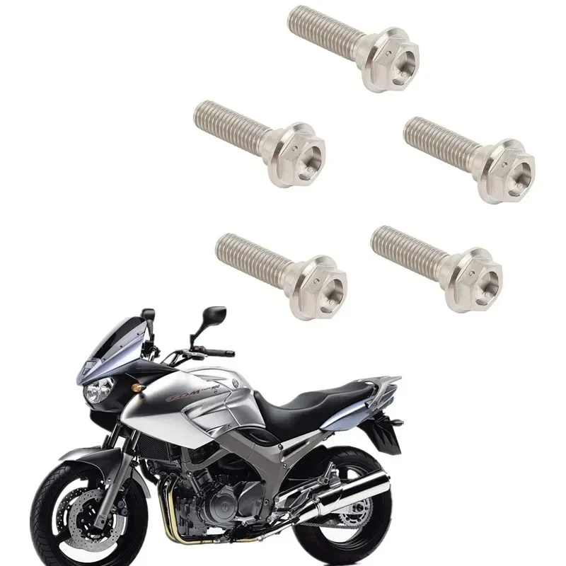 

For Yamaha FZR1000 FZ750 TDM 850 900 Motorcycle Parts Acsessories M8 x 25mm Titanium Brake Disc Rotor Bolts