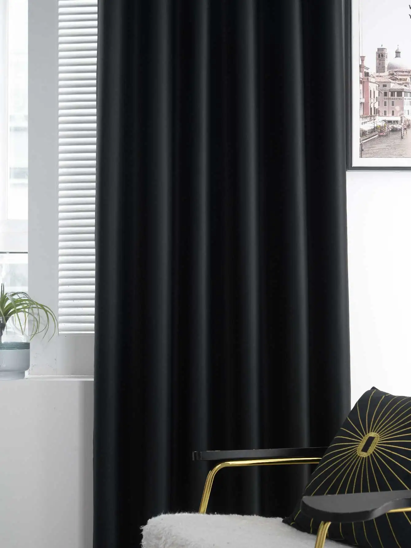 1pc 90% Blackout Curtains For Bedroom Livingroom High Shading Curtain