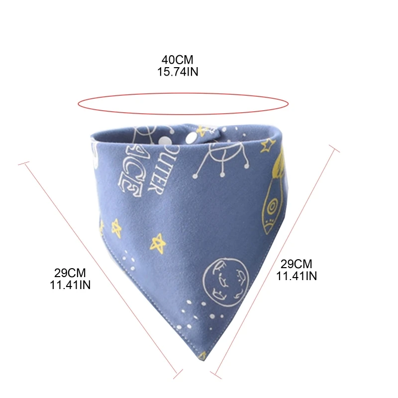 5 Pcs Baby Feeding Drool Bibs Saliva Towel for Triangle Scarves Bandana Soft Cotton Bibs Adjustable Button Burp Clo