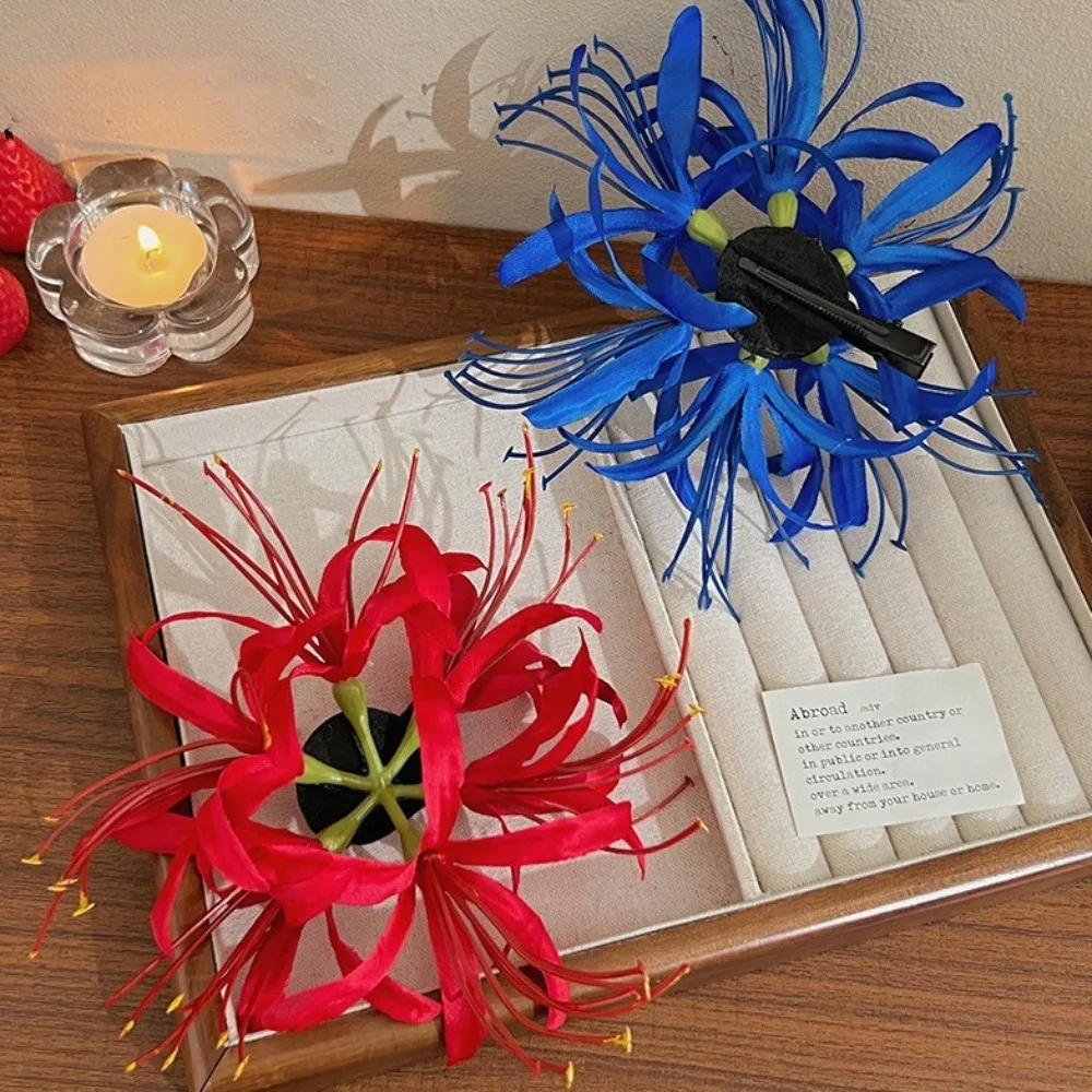 

Lycorisradiata Flower Hair Clip Cloth Korean Style Simulation Flower Hairpins Ponytail Clip Wedding Headdress Hanfu Hair Stick