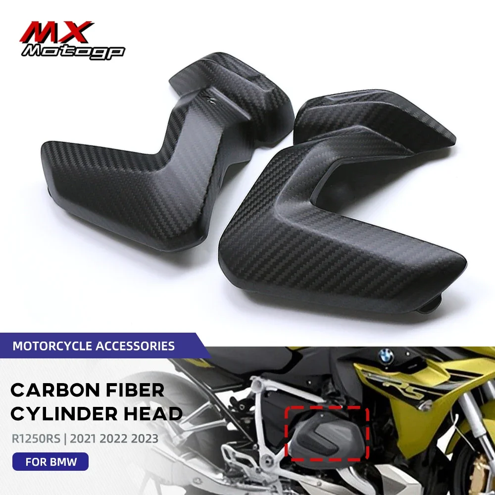 Motorcycle Carbon Fiber Cylinder Head Cover Engine Guard Protector Fairing For BMW R1250RS R1250GS R1250 RS GS RT 2021 2022 2023