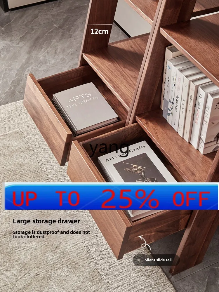 

LMM all solid wood living room bookshelf creative storage bookshelf modern simple decorative shelf
