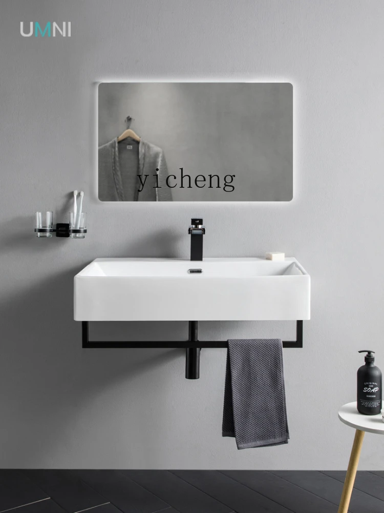 XLL Ceramic Table Basin Wall-Mounted Wash Basin Cabinet Integrated Inter-Platform Basin Wall-Mounted Face Basin