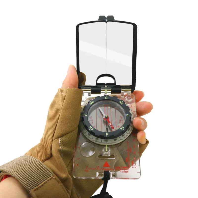 Advanced Boy Scout Orienteering Compass Survival Whistle Aluminum Case Camping Hiking Navigation Convenient Pocket Guide