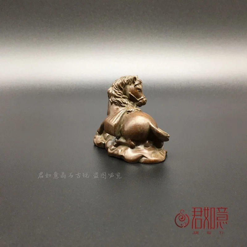 Full Load Return Ornament Solid Copper Pull Horse Steed Bronze Handheld Piece Japanese Style Tea Pet Bronzeware