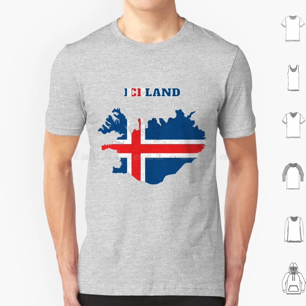 

Карта Исландии, Футболка с флагом Карты Исландии 6xl Хлопковая крутая футболка Флаг Исландской карты Флаг страны Европы Исландская карта Флаг Исландии Арктика