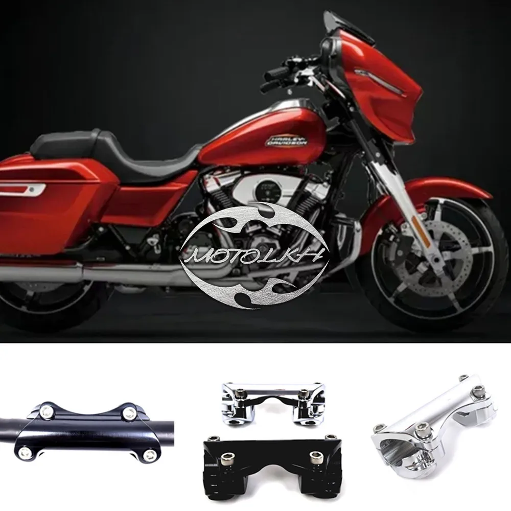 

1'' Diameter Handlebar Riser Clamp Fit For Harley Touring Electra Glide FLHTCUI FLHTK 90-23 Softail Heritage Street Bob 98-23