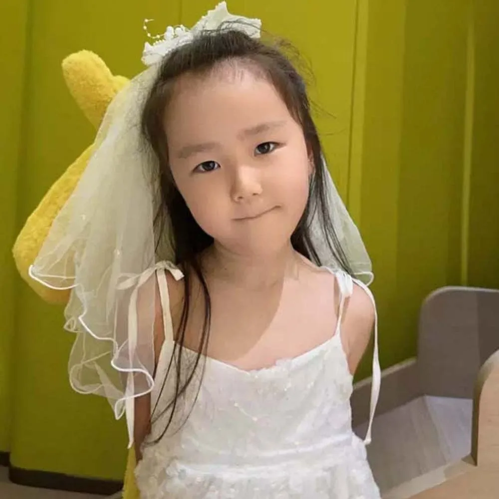 

Elegant White Veil Hair Clip Bow Beads Girls Head Gauze Mesh Rhinestone Bridal Tulle Hairpins