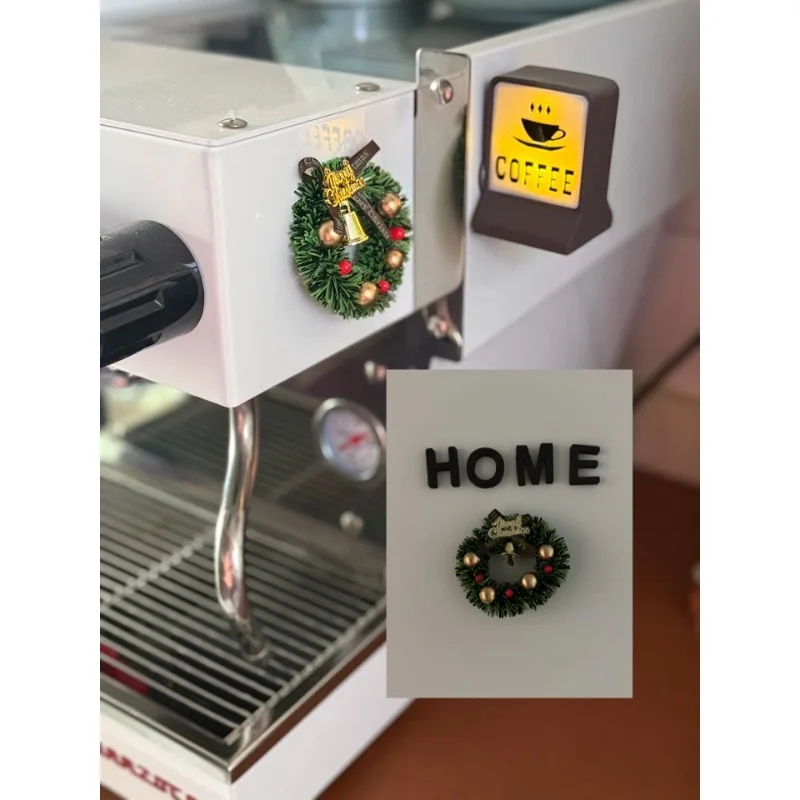 New products in winter 2026 Merry Christmas Mini Coffee Light Creative Magnetic Refrigerator Sticker Home Decoration Sticker