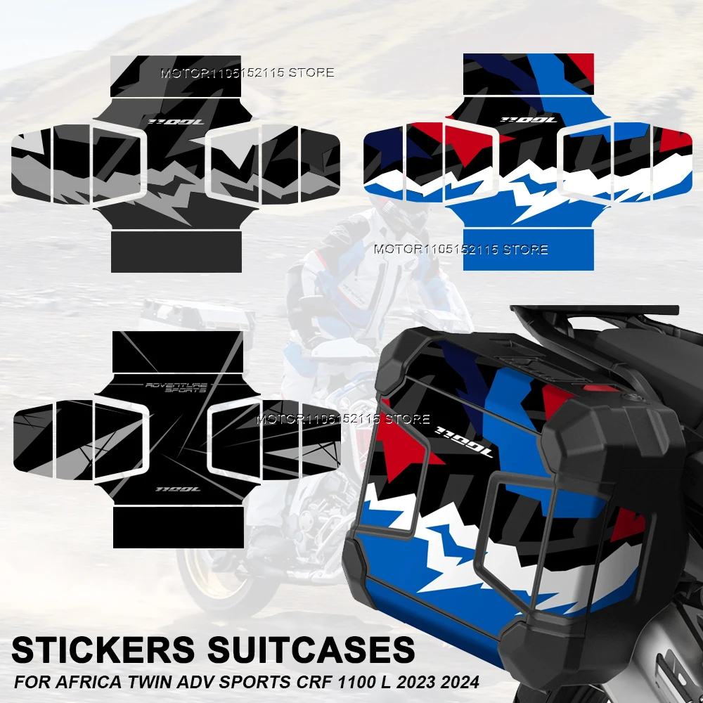 for Africa Twin Adv Sports CRF 1100L Motorcycle Luggage Sticker Handbag Protective Decorative Sticker 2023-2024