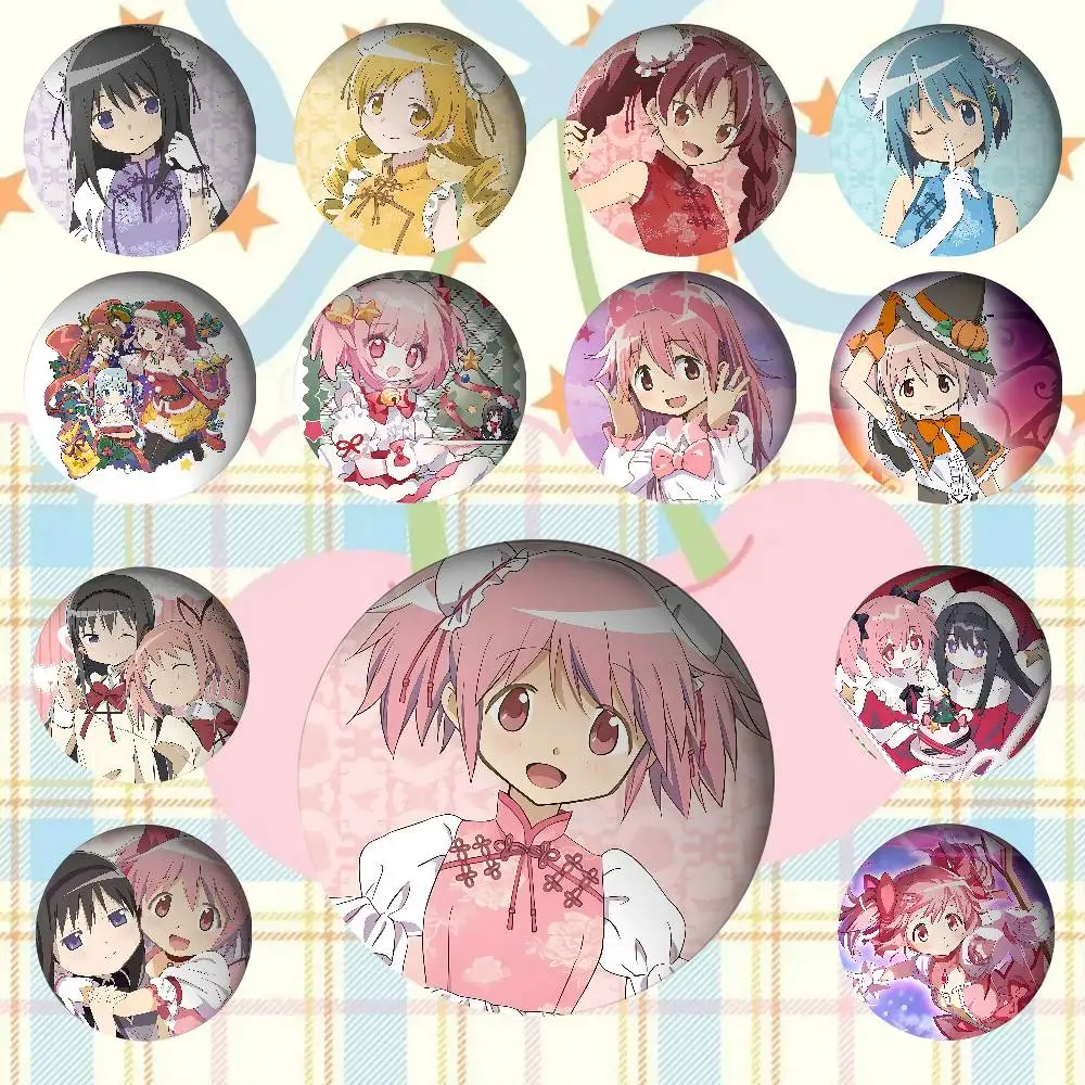 لطيف M-Magi Madoka Magica للملابس أنيمي المينا دبوس أشياء لطيف الكرتون تأثيري شارات على ظهره بروش الفن الهدايا #1