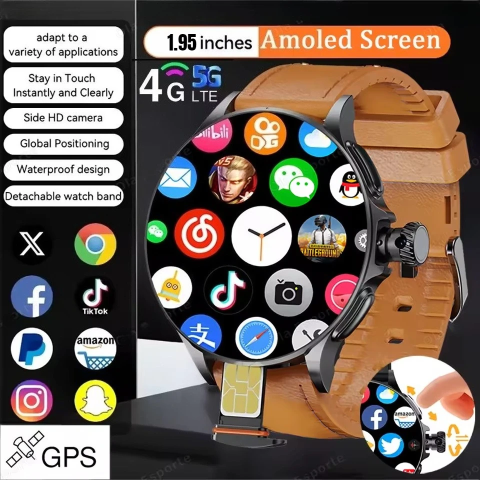 2025 جديد أندرويد ساعة ذكية الرجال GPS 4G/32G ROM تخزين HD كاميرا مزدوجة NFC 2G 4G بطاقة SIM واي فاي اللاسلكية الوصول السريع على الإنترنت