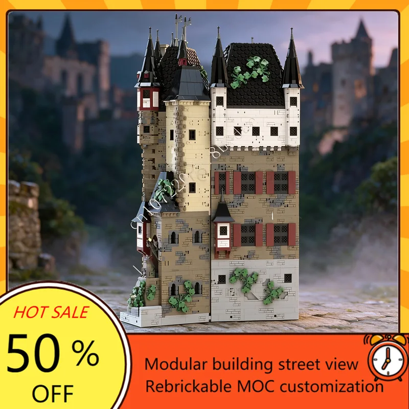 13256PCS The Red Falcons' mountain Fortress Medieval Castle MOC Christmas Puzzle Birthdayal  Toys Gifts for Adults Ages