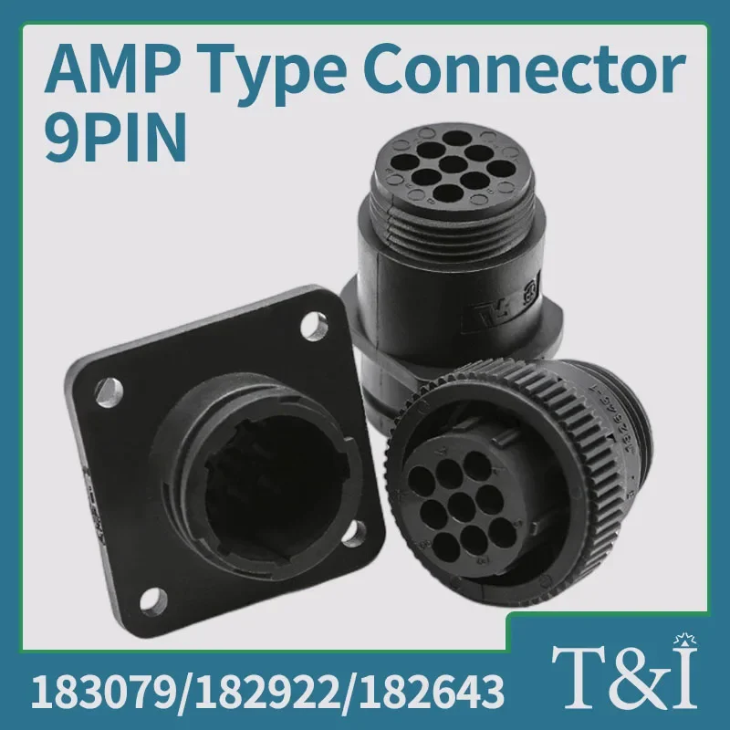 5/10/100 PCS 9Pin AMP/TE Type Auto Sensor Plug&Socket SMT Aviation Connector For SMEMA Car 183079 182922 182643