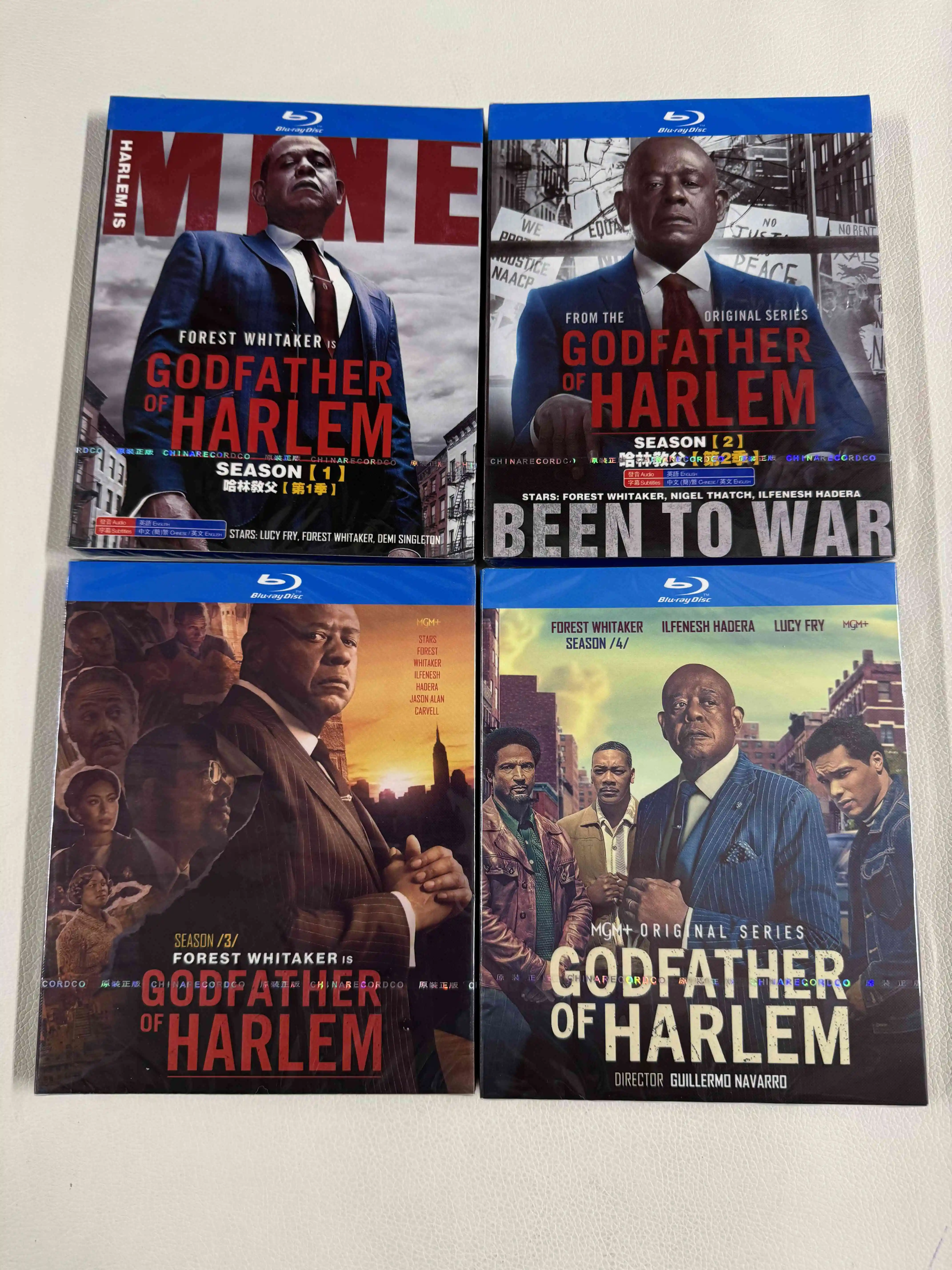 

Blu-ray Disc Set for Harlem Godfather Seasons 1-4 with English Chinese and Traditional Chinese Subtitles