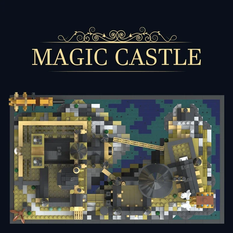 M2050 M3065 Medieval Magic Castle Hogwarts Harrys Block Set DIY Toy Adult Miniature Block Model Room Decoration Gift